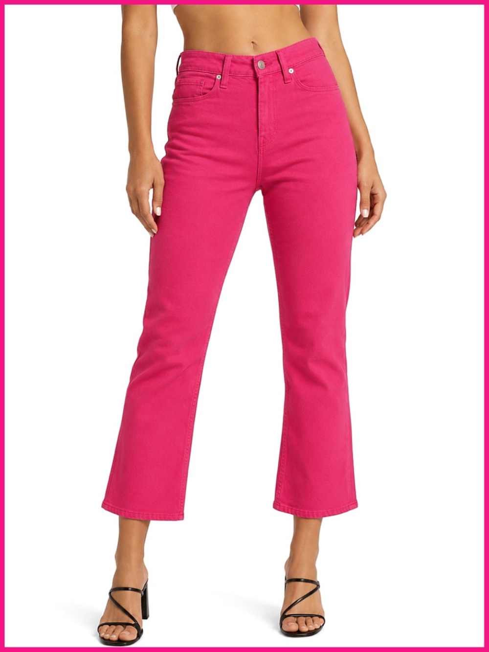 Hudson Bright Magenta Pink Cropped Jeans Pant